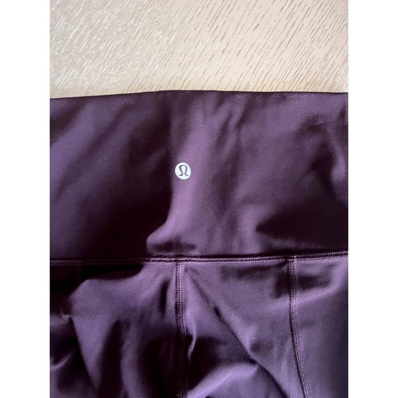 Lululemon Wunder Under Crop High-Rise 23" Burgundy Size 6 - New Scallop Luxtreme - Picture 7 of 8